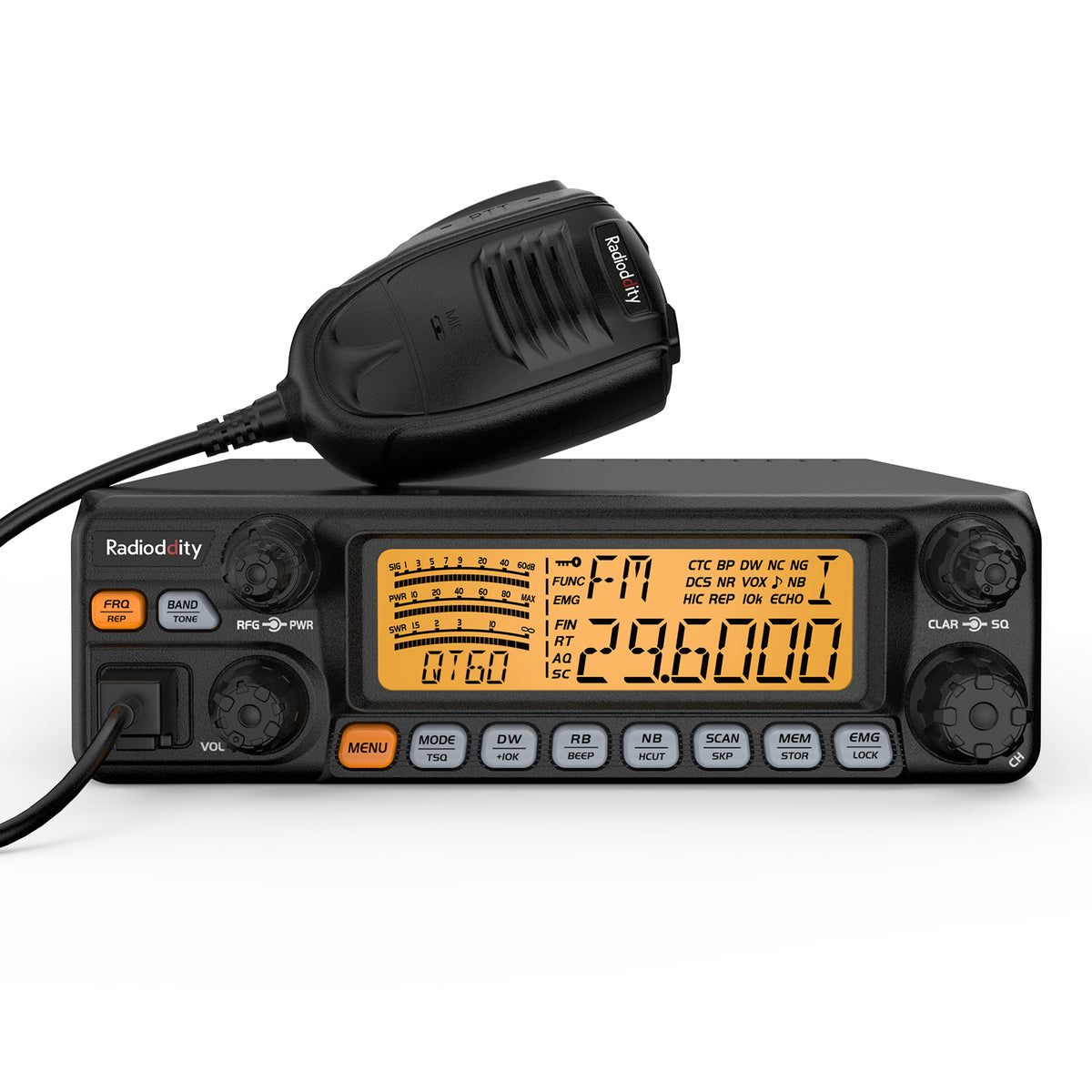 Radioddity QT60 10 Meter Radio Max 60W FM AM SSB PA TX  RX Nois