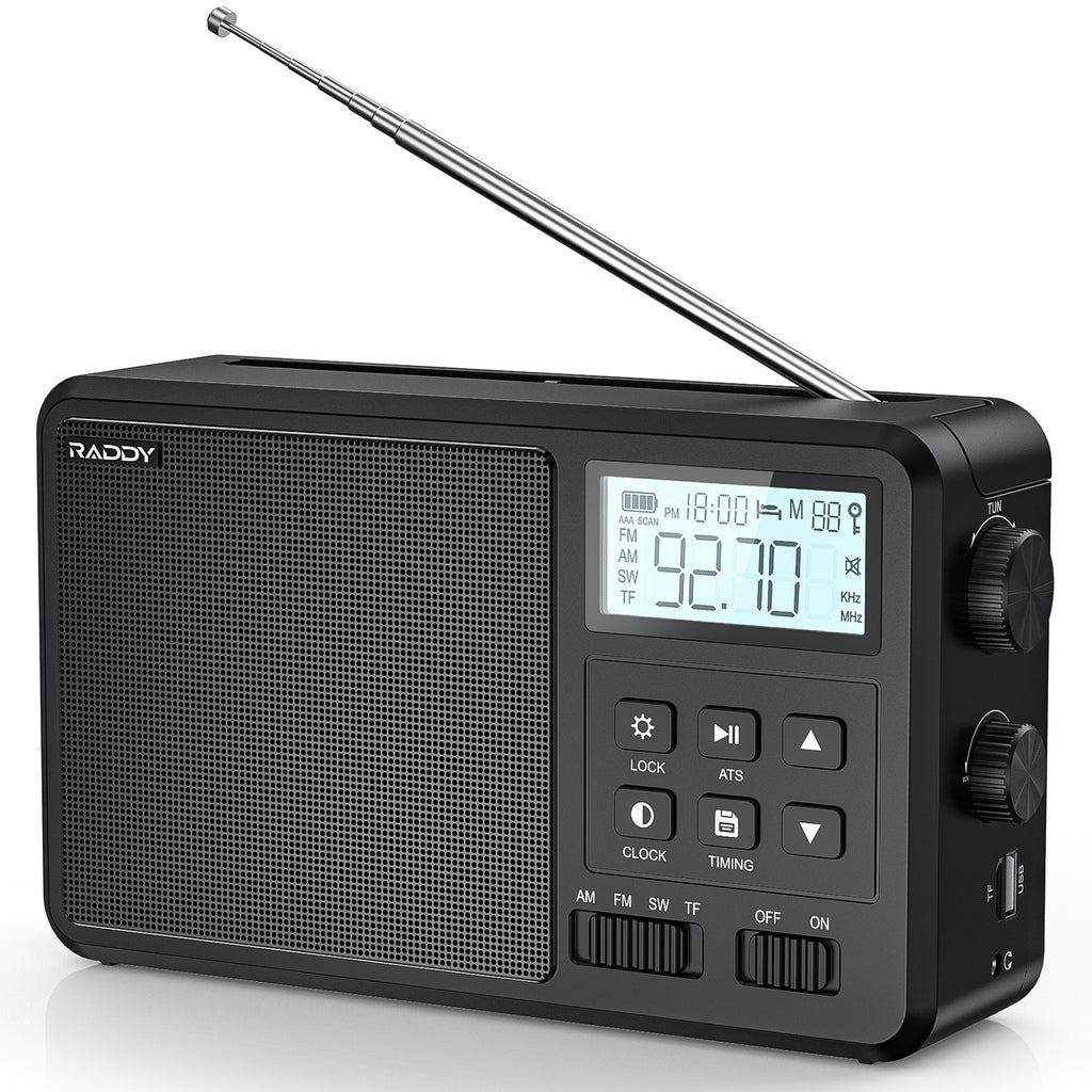Portable Wooden Retro Bluetooth Radio FM / AM / SW Rechargeable Radio Card  TF USB Remote Control Bluetooth Speaker