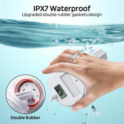 Raddy PT-1 Wireless Water Thermometer | Digital Screen | IPX7 Waterproof | for Pools Hot Tubs Pond Bath - Radioddity