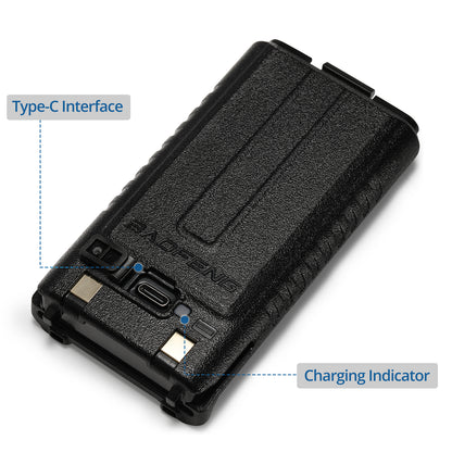 2500mAh Battery for Baofeng UV-5G Plus | description of the battery 