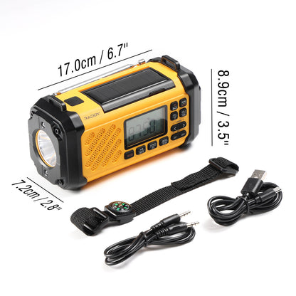 Raddy SH-906 Emergency Radio size