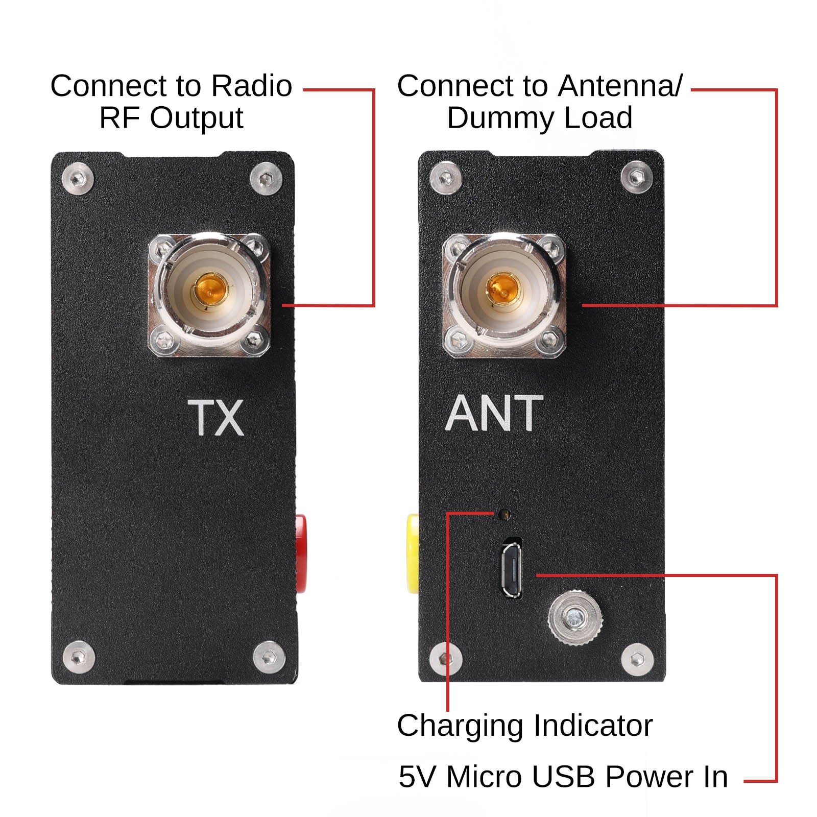 Surecom SW-102HF SWR Power Meter connectors instructions 