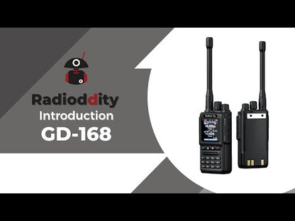 Radioddity GD-168 DMR | 5W | Dual Band| Satellite Communicate | Noise Reduction | 500K Contacts | Dual Battery & Antennas | Type-C Charging & Programming