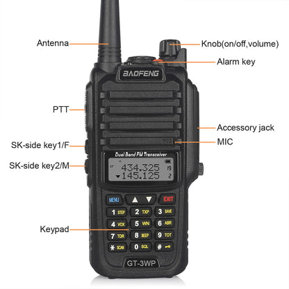 Baofeng GT-3WP Two Way Radio [10 Packs] + Programming Cable [DISCONTINUED] - Radioddity