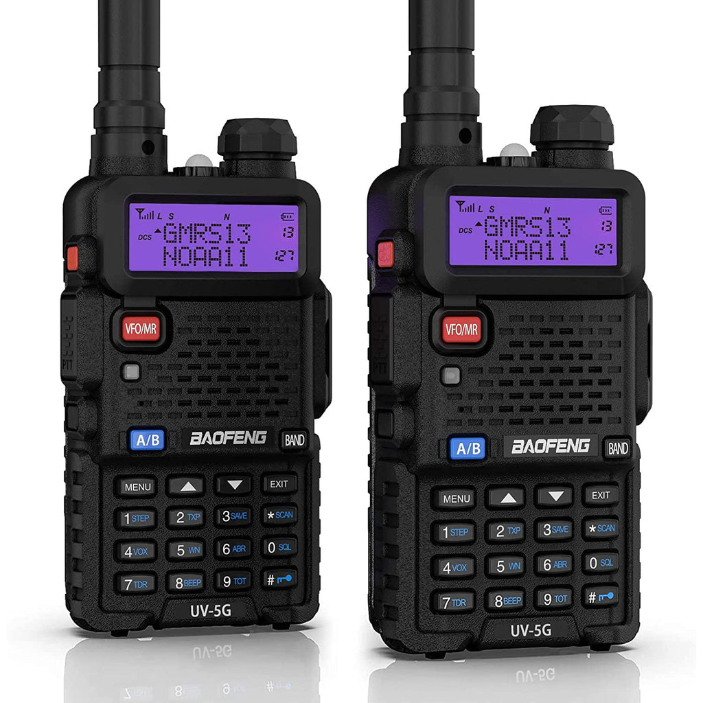 Baofeng UV-5X GMRS Radio 5W Repeater Capable NOAA Alert  Scan–  Radioddity