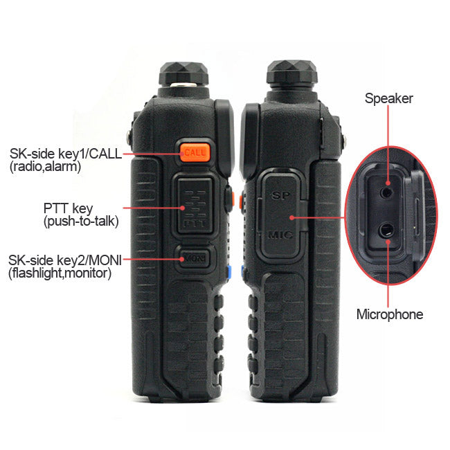 Baofeng UV-5R, Dual Band, 4/1W, 128CH, Flashlight