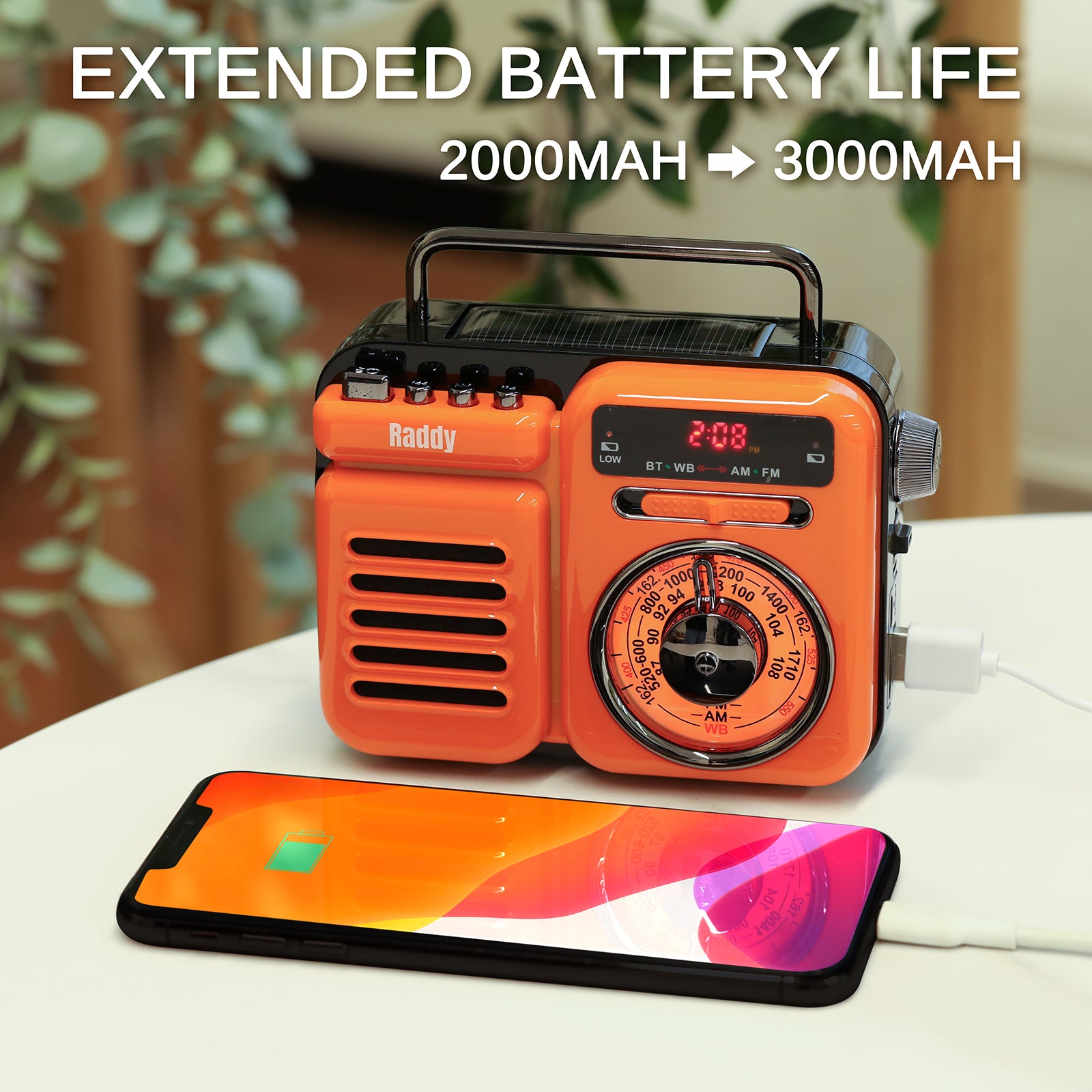 Raddy RW3 Emergency Radio | Hand Crank  | Solar | AM/FM/NOAA | Bluetooth [DISCONTINUED] - Radioddity