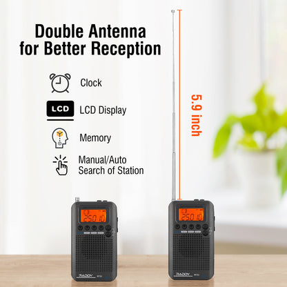 Raddy RF31 Shortwave Radio | Full Band Receiver | FM AM CB SW VHF Air Band | External Antenna [DISCONTINUED] - Radioddity