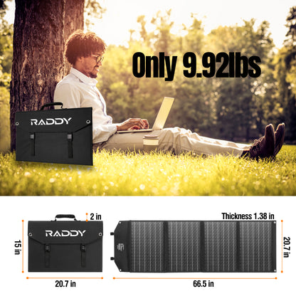 Raddy SP120 Foldable Solar Panel | 120W PV | DC/USB/QC3.0/Type-C | Solar Generator [DISCONTINUED] - Radioddity