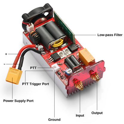 Radioddity PAX100 RF Power Amplifier | 100W | Portable | Plug and Play | for Xiegu G90 X5105 [DISCONTINUED] - Radioddity