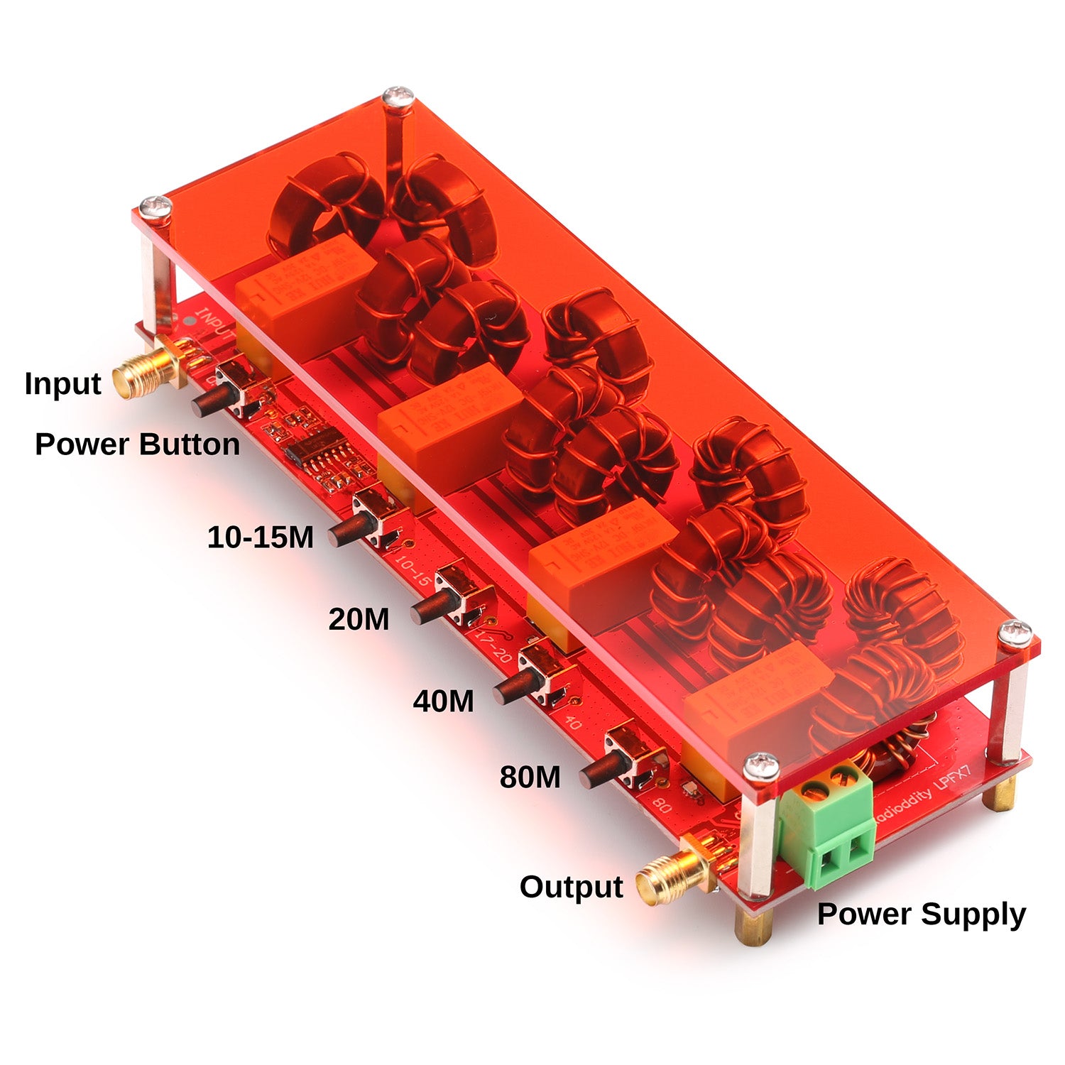 Radioddity LPFX7 Low Pass Filter | 10M 15M 20M 40M 80M | 7th Order Design [DISCONTINUED] - Radioddity