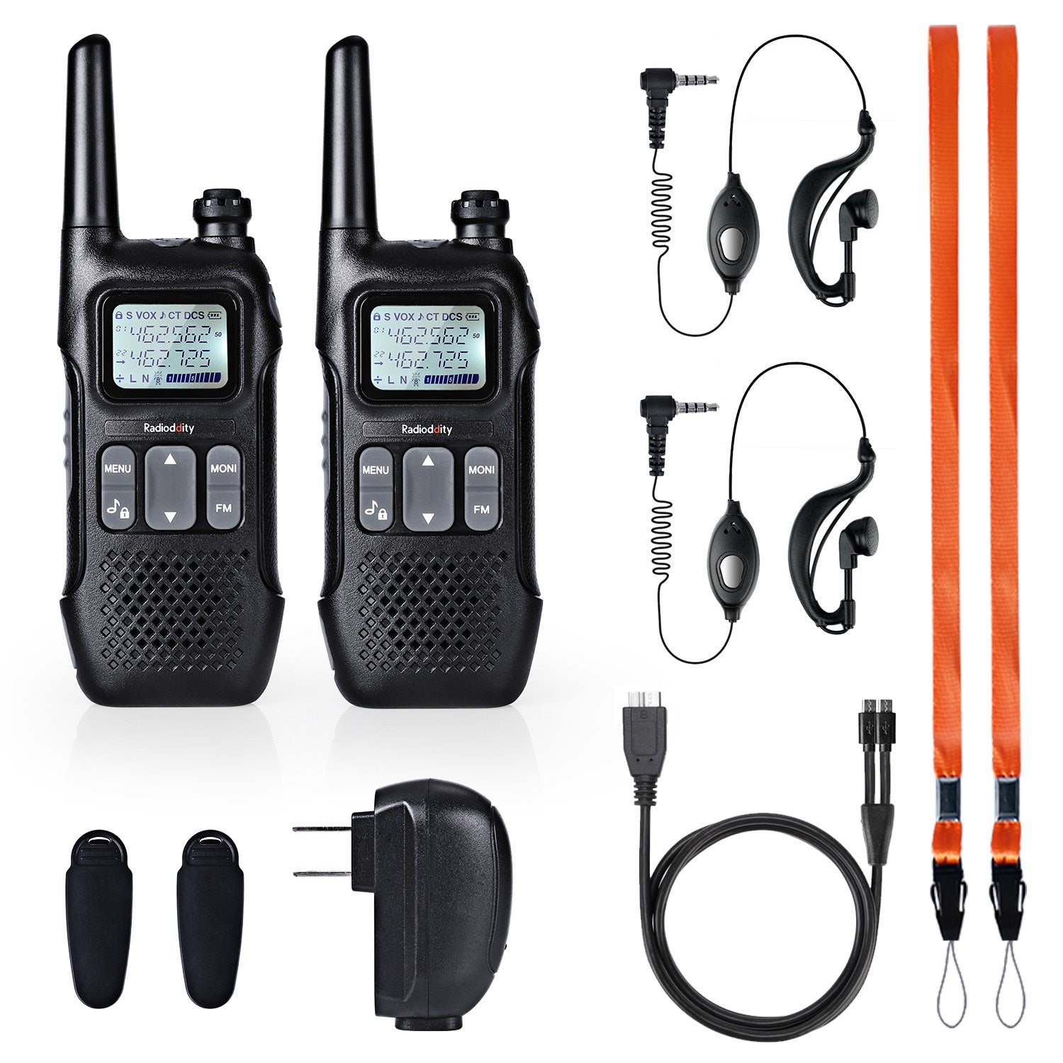 Radioddity FS-T1 / PR-T1 [1 Pair] | NOAA Weather Alert | License-free | USB Charging - Radioddity