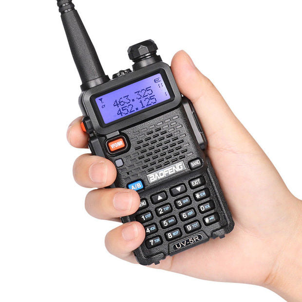 Baofeng UV-5R [5 Pack + Cable] | Dual Band | 4/1W | 128CH | Flashlight | VOX | Alert - Radioddity