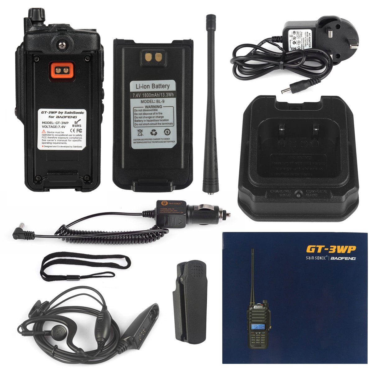 Baofeng GT-3WP Two Way Radio [10 Packs] + Programming Cable [DISCONTINUED] - Radioddity