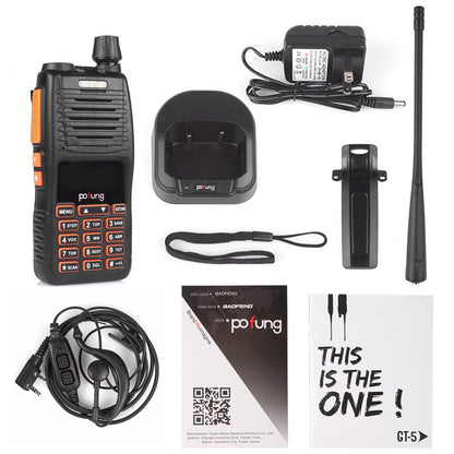 Baofeng GT-5 Dual Band Two-Way Radio + Speaker Mic - Radioddity