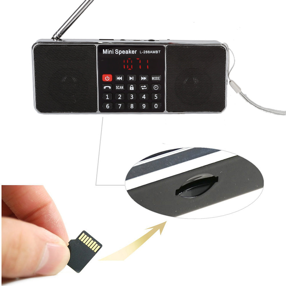  L-288 Digital Portable Radio AM FM Bluetooth Speaker