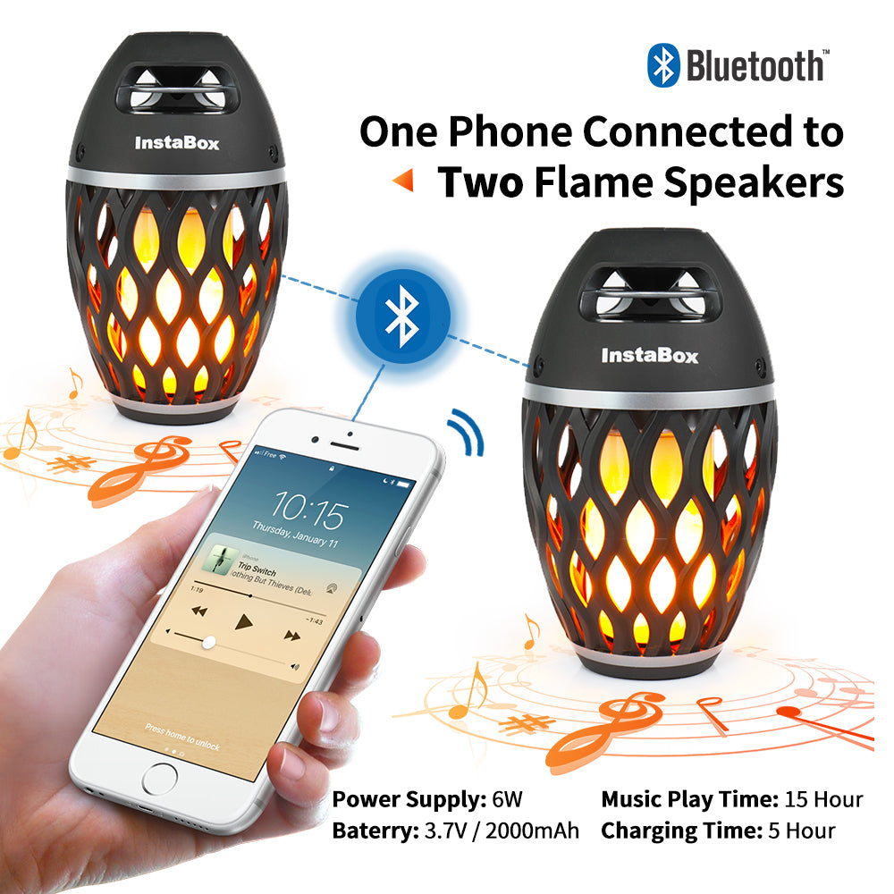 InstaBox FS18 Firestarter LED Flame Speaker Bluetooth 4.2 [DISCONTINUE–  Radioddity