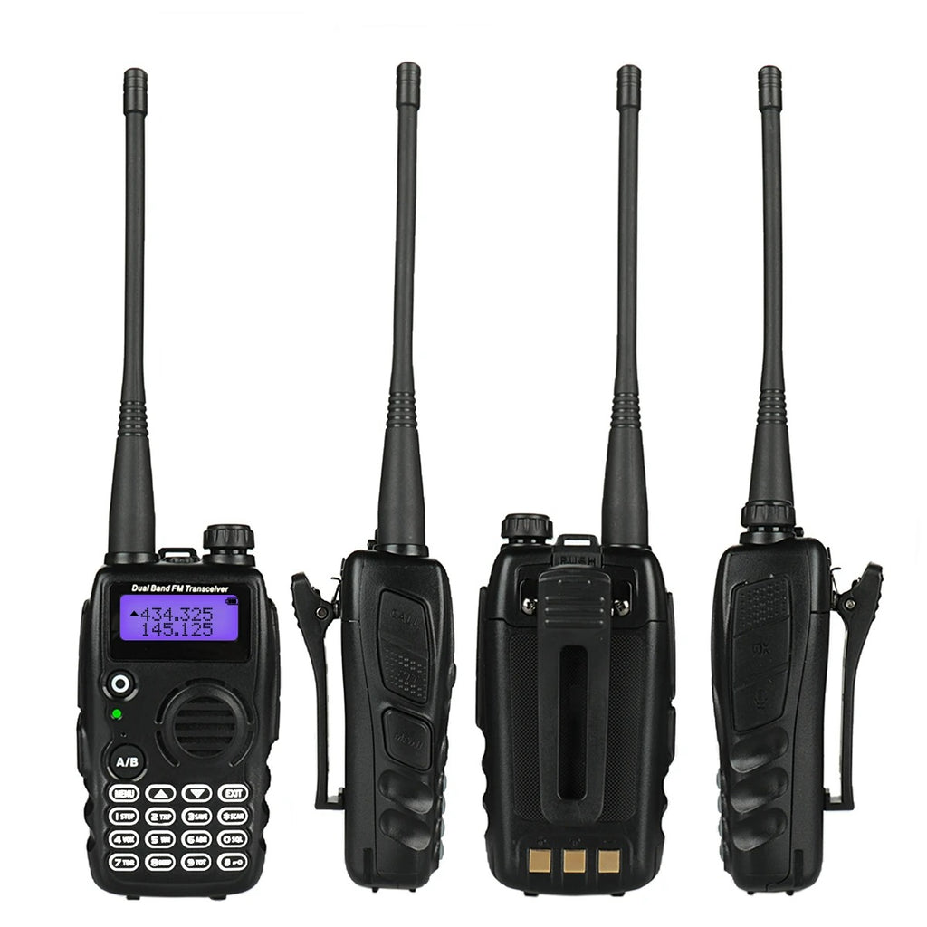 Radioddity GA-5S Tri-Power 7W/5W/1W Two Way Radio UHF VHF Dual Band FM  Transceiver Squelch Walkie Talkie Ham Radio with 1800mAh Battery Earpiece