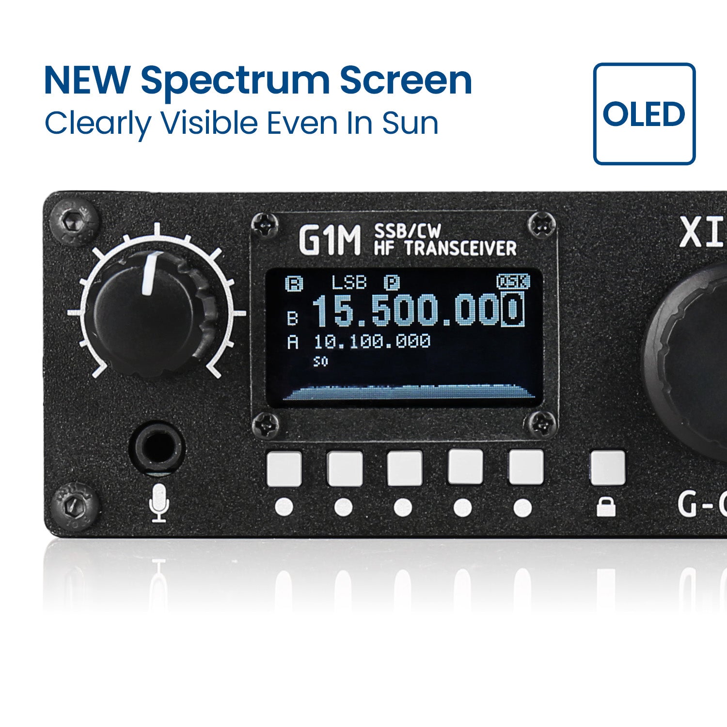 XIEGU G1M HF Transceiver | Quad Band | Portable SDR | QRP | 5W SSB CW AM - Radioddity