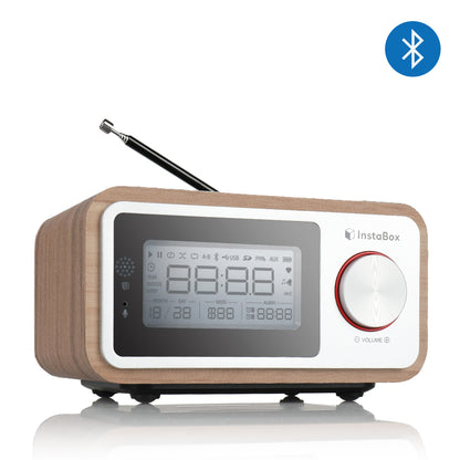 Instabox i30 Wooden Clock Radio & Bluetooth Speaker [DISCONTINUED] - Radioddity