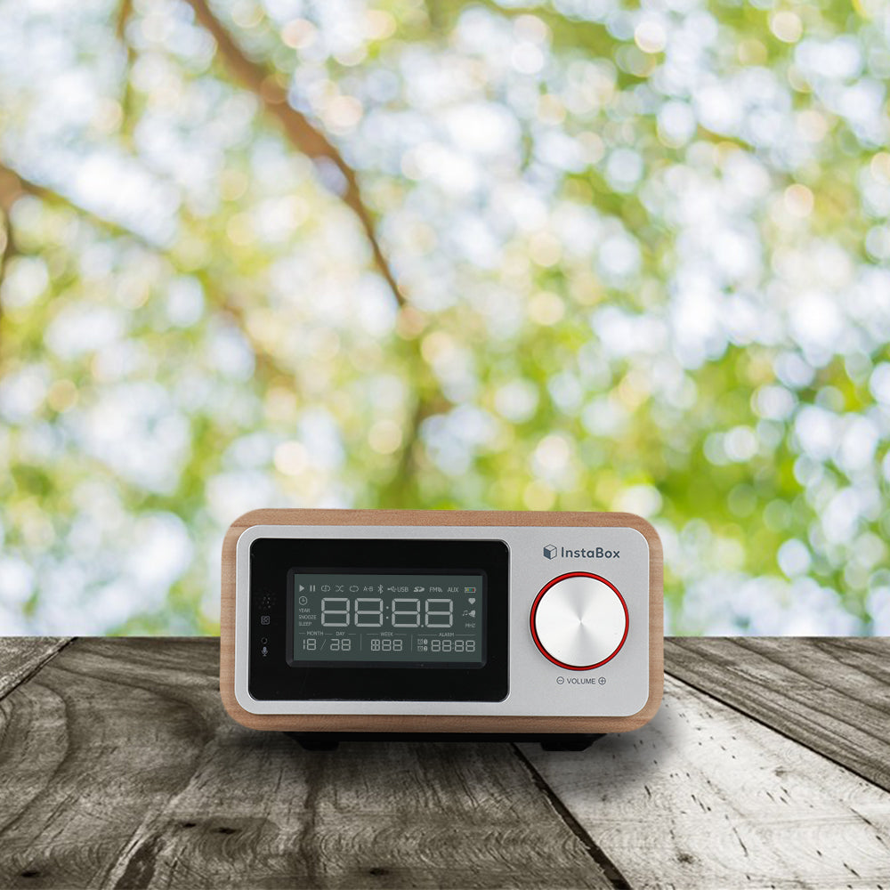 Instabox i30 Wooden Clock Radio & Bluetooth Speaker [DISCONTINUED] - Radioddity