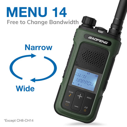 Baofeng G11S GMRS Radio [1 Pair] | 3W | UHF VHF Receiver | Repeater Capable | NOAA | DIY Repeater Channel - Radioddity