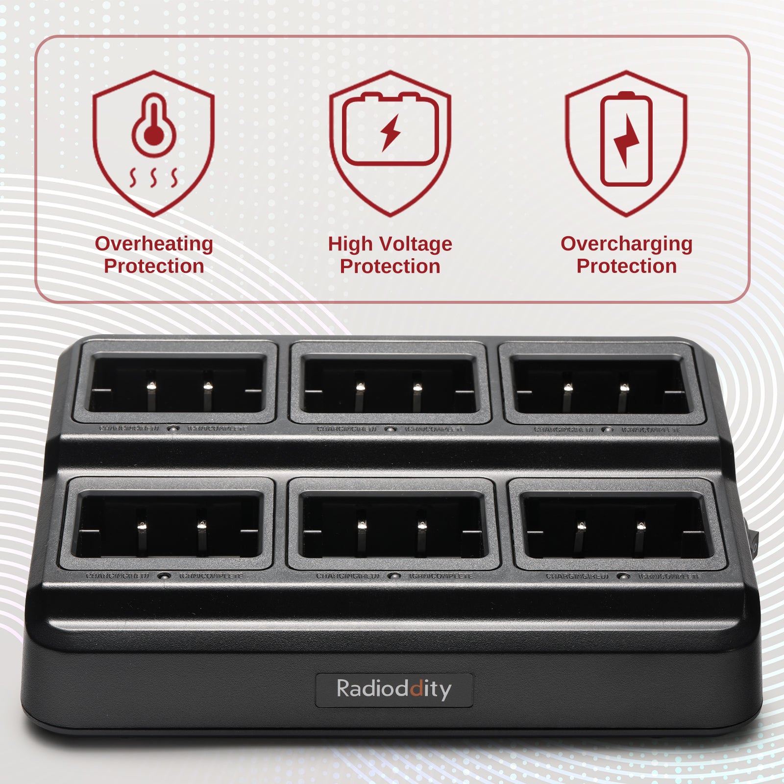 Radioddity GM-30 Six-Way Charger | Multi-Unit Charger Station | Bulk Charger - Radioddity