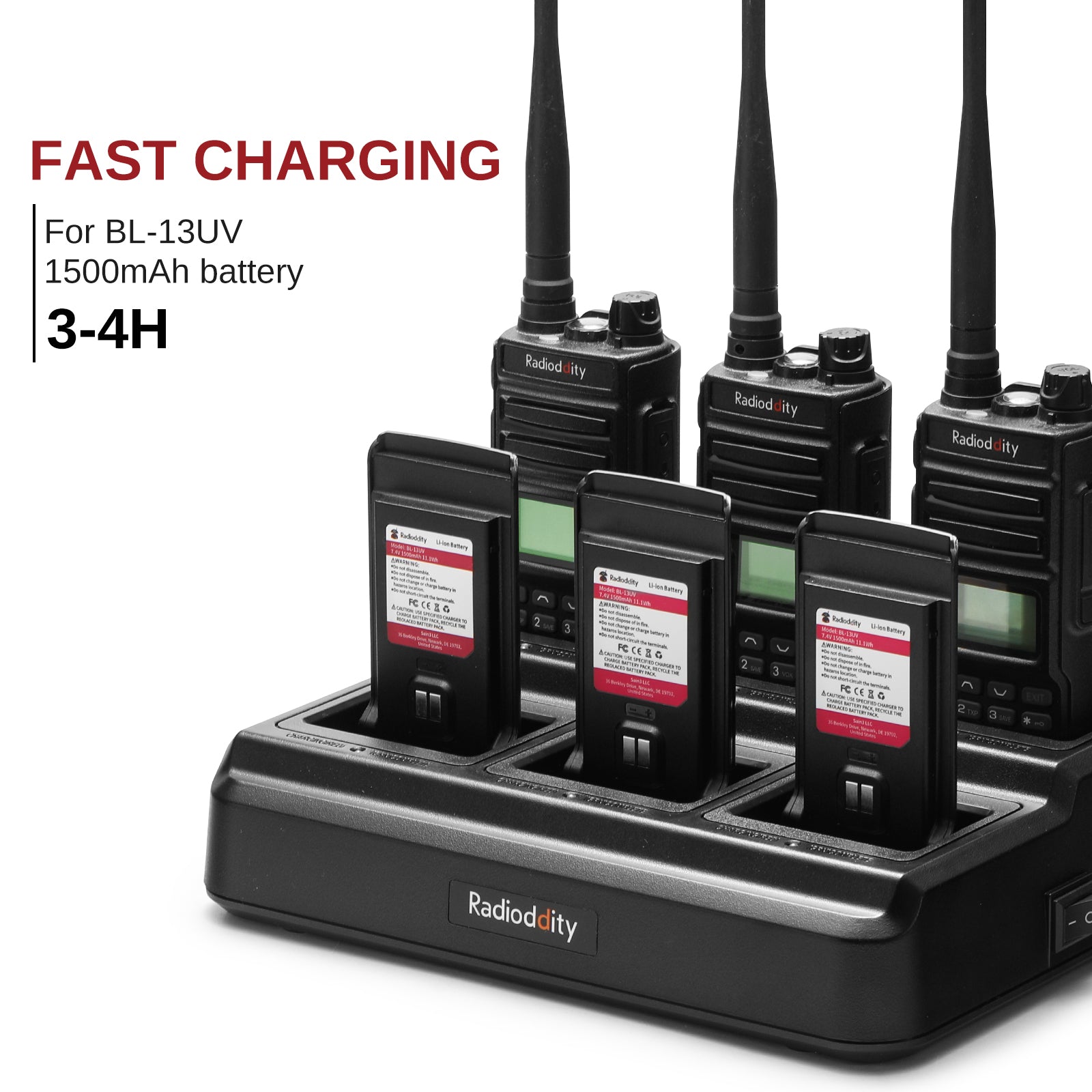 Radioddity GM-30 Six-Way Charger | Multi-Unit Charger Station | Bulk Charger - Radioddity