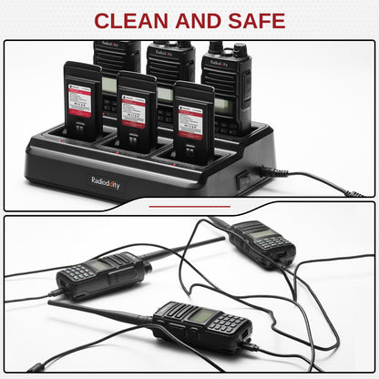 Radioddity GM-30 Six-Way Charger | Multi-Unit Charger Station | Bulk Charger - Radioddity