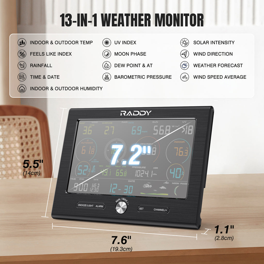 Weather Station with Lightning and Indoor/Outdoor Temperature and Humidity