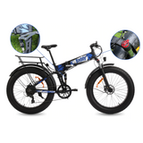 Raddy eTrail Terra Folding Electric Bike | 750W | Fat Tire | 48V Battery |  60 Miles 7 Speed | Dual Battery Design | Radioddity